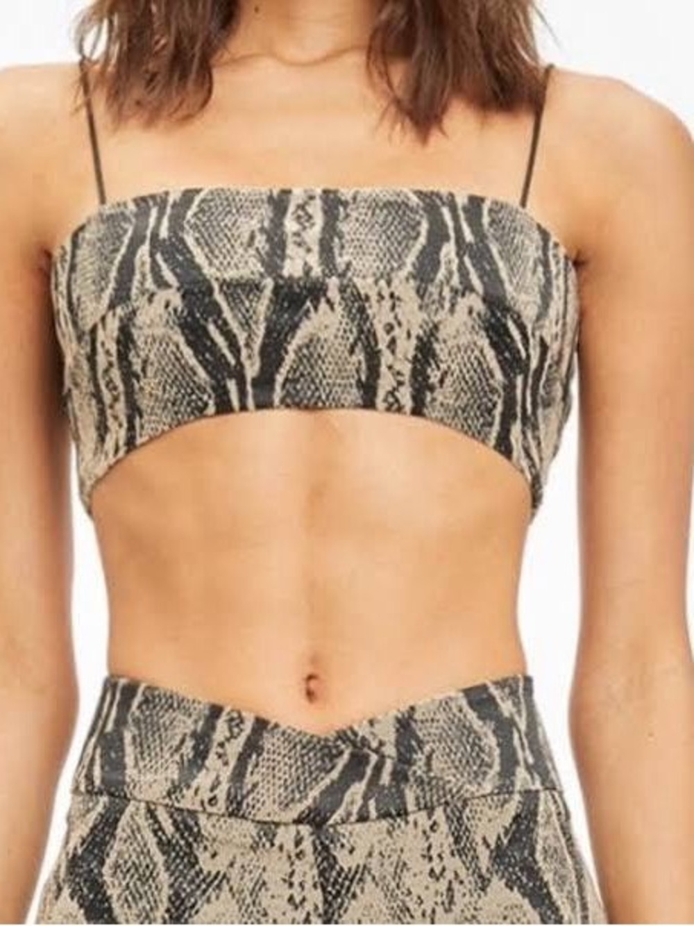 I.AM.GIA Snake Print Bandeau Top Small